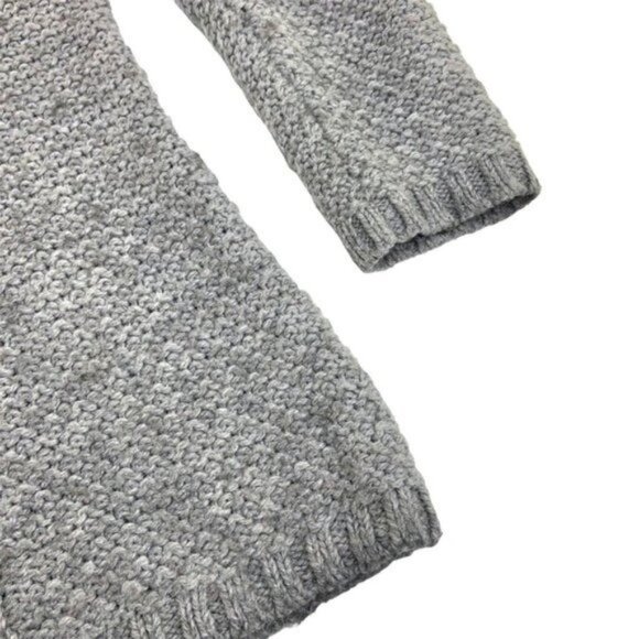 Talbots Grey Cableknit Pullover Sweater with Embroidered Shoulder Details - Picture 5 of 6